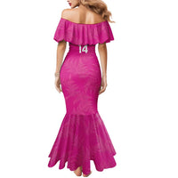 Custom New Zealand Silver Fern Rugby Mermaid Dress Go Aotearoa - Pink Version LT14 - Polynesian Pride