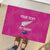 Custom New Zealand Silver Fern Rugby Rubber Doormat Go Aotearoa - Pink Version