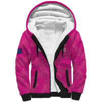 Custom New Zealand Silver Fern Rugby Sherpa Hoodie Go Aotearoa - Pink Version LT14 Unisex Pink - Polynesian Pride