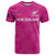 Custom New Zealand Silver Fern Rugby T Shirt Go Aotearoa - Pink Version