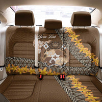 Personalised Tonga Language Week Back Car Seat Cover Malo e Lelei Tongan Ngatu Pattern - Brown LT14 - Polynesian Pride
