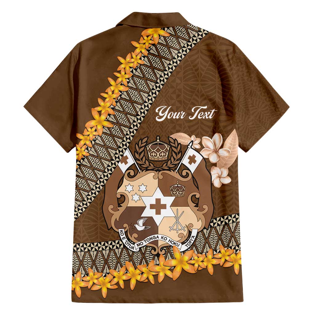 Personalised Tonga Language Week Family Matching Off Shoulder Maxi Dress and Hawaiian Shirt Malo e Lelei Tongan Ngatu Pattern - Brown LT14 - Polynesian Pride