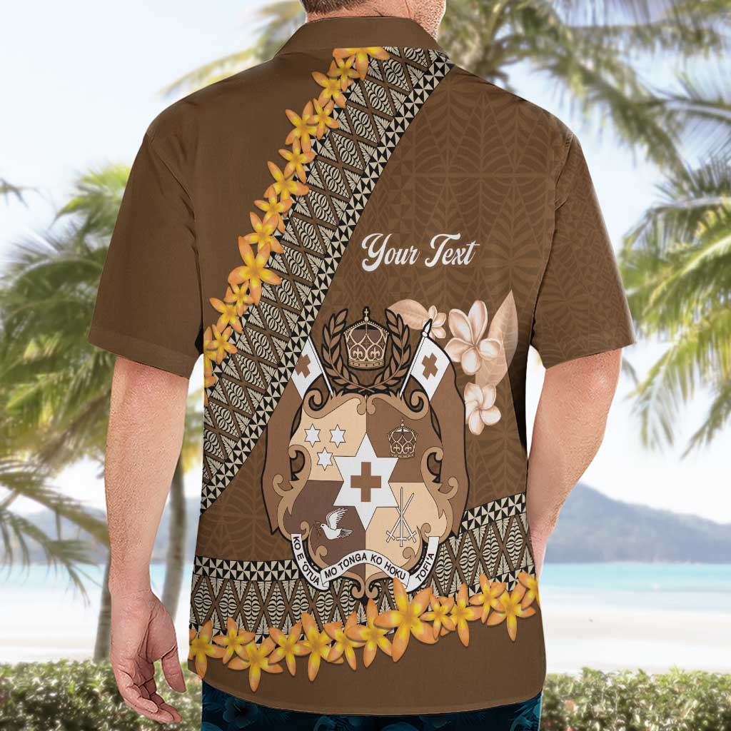 Personalised Tonga Language Week Hawaiian Shirt Malo e Lelei Tongan Ngatu Pattern - Brown LT14 - Polynesian Pride