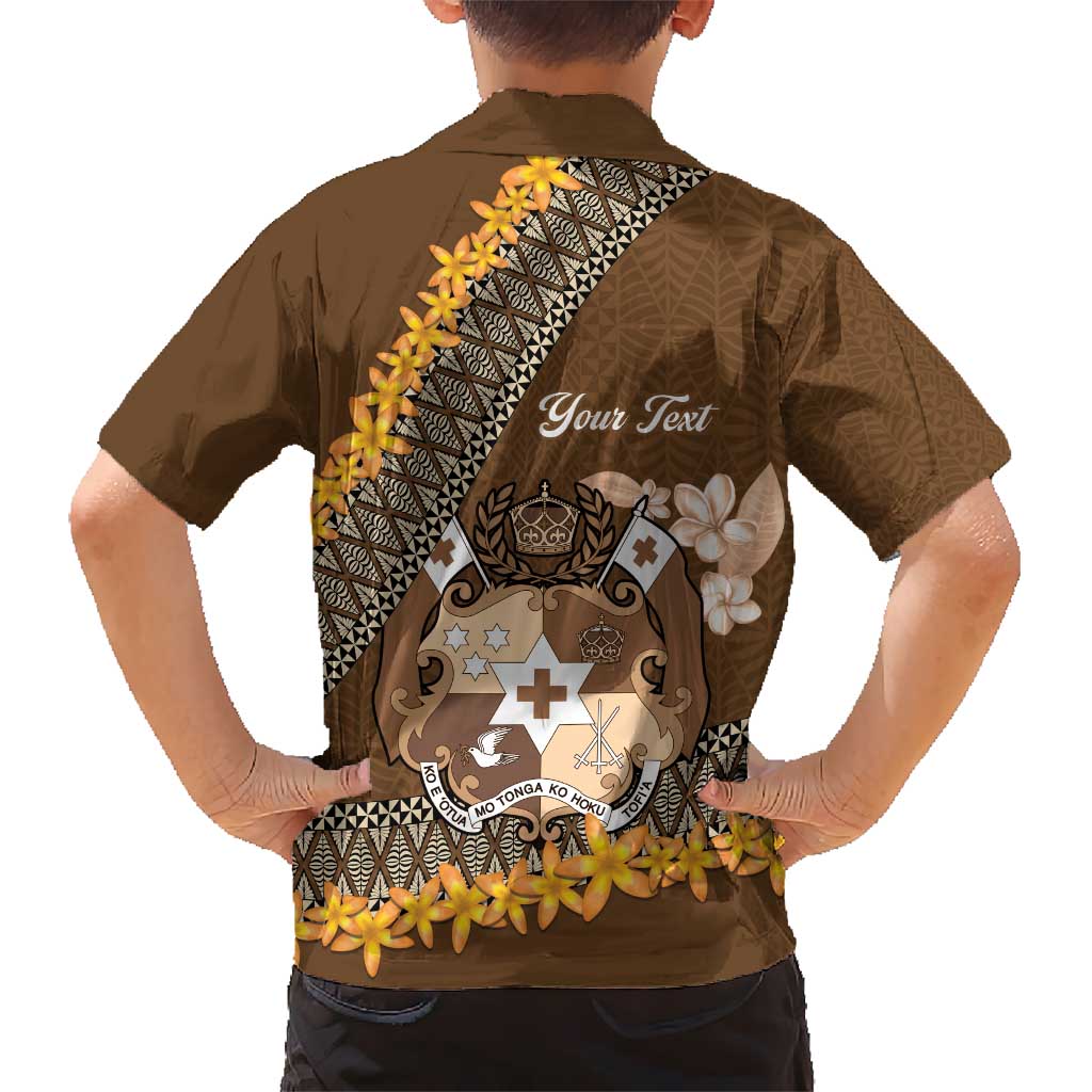 Personalised Tonga Language Week Hawaiian Shirt Malo e Lelei Tongan Ngatu Pattern - Brown LT14 - Polynesian Pride