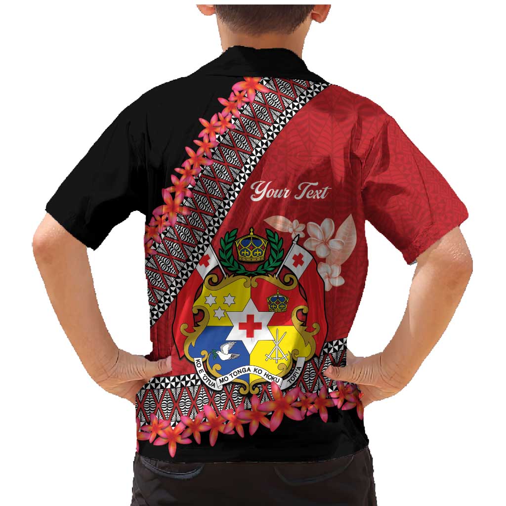 Personalised Tonga Language Week Family Matching Mermaid Dress and Hawaiian Shirt Malo e Lelei Tongan Ngatu Pattern - Red LT14 - Polynesian Pride