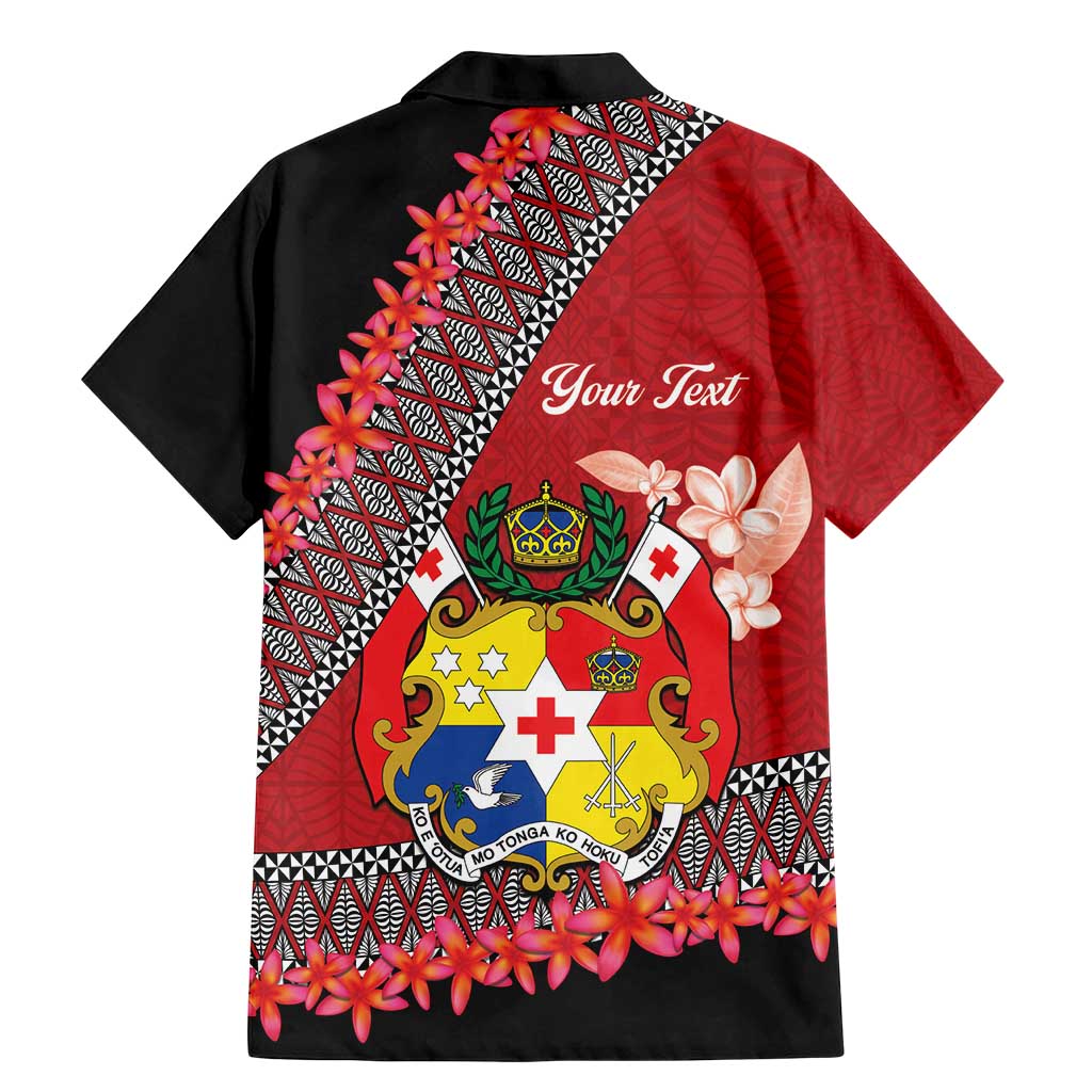 Personalised Tonga Language Week Family Matching Mermaid Dress and Hawaiian Shirt Malo e Lelei Tongan Ngatu Pattern - Red LT14 - Polynesian Pride