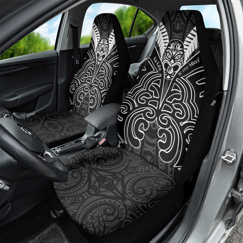 Kia Kaha Te Reo Maori Car Seat Cover Aotearoa Hei Tiki With Hongi LT14 - Polynesian Pride