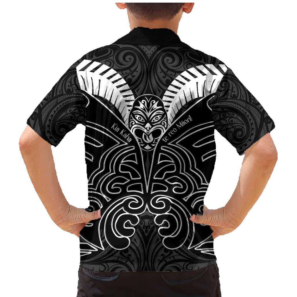 Kia Kaha Te Reo Maori Family Matching Mermaid Dress and Hawaiian Shirt Aotearoa Hei Tiki With Hongi LT14 - Polynesian Pride