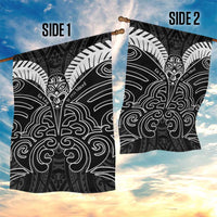 Kia Kaha Te Reo Maori Garden Flag Aotearoa Hei Tiki With Hongi