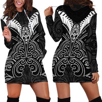Kia Kaha Te Reo Maori Hoodie Dress Aotearoa Hei Tiki With Hongi LT14 - Polynesian Pride