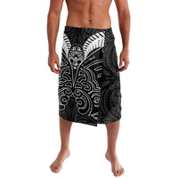Kia Kaha Te Reo Maori Lavalava Aotearoa Hei Tiki With Hongi LT14 Black - Polynesian Pride