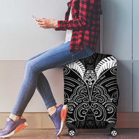 Kia Kaha Te Reo Maori Luggage Cover Aotearoa Hei Tiki With Hongi LT14 - Polynesian Pride