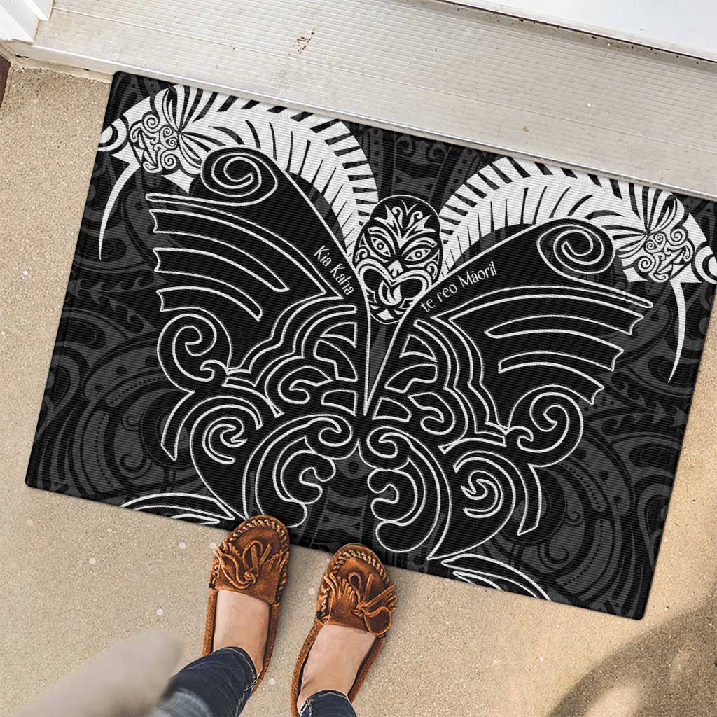 Kia Kaha Te Reo Maori Rubber Doormat Aotearoa Hei Tiki With Hongi