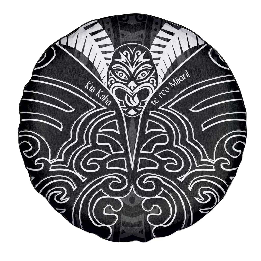 Kia Kaha Te Reo Maori Spare Tire Cover Aotearoa Hei Tiki With Hongi LT14 - Polynesian Pride
