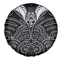 Kia Kaha Te Reo Maori Spare Tire Cover Aotearoa Hei Tiki With Hongi LT14 - Polynesian Pride