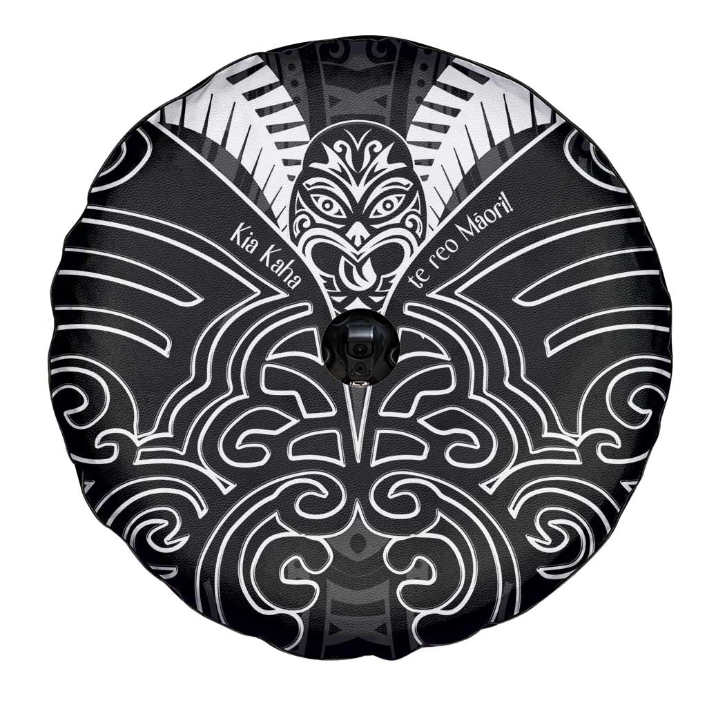Kia Kaha Te Reo Maori Spare Tire Cover Aotearoa Hei Tiki With Hongi LT14 - Polynesian Pride