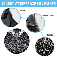 Kia Kaha Te Reo Maori Spare Tire Cover Aotearoa Hei Tiki With Hongi LT14 - Polynesian Pride