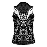 Kia Kaha Te Reo Maori Women Sleeveless Polo Shirt Aotearoa Hei Tiki With Hongi LT14 - Polynesian Pride