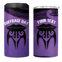 Personalised New Zealand Suffrage Day 4 in 1 Can Cooler Tumbler Maori Tattoo Galaxy Vibe LT14 One Size: 16 oz Purple - Polynesian Pride