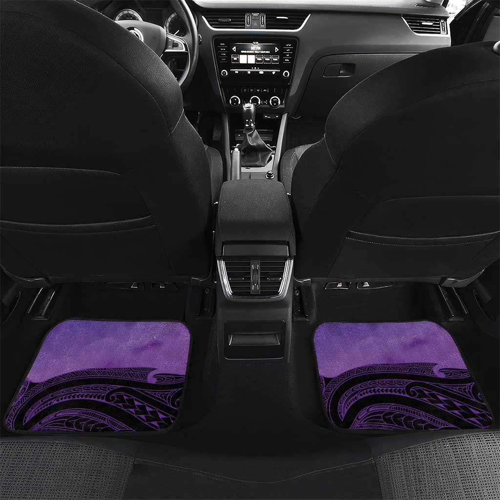 Personalised New Zealand Suffrage Day Car Mats Maori Tattoo Galaxy Vibe - Polynesian Pride