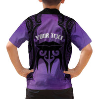 Personalised New Zealand Suffrage Day Family Matching Off Shoulder Short Dress and Hawaiian Shirt Maori Tattoo Galaxy Vibe LT14 - Polynesian Pride