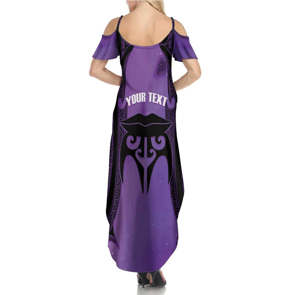 Personalised New Zealand Suffrage Day Family Matching Summer Maxi Dress and Hawaiian Shirt Maori Tattoo Galaxy Vibe LT14 - Polynesian Pride