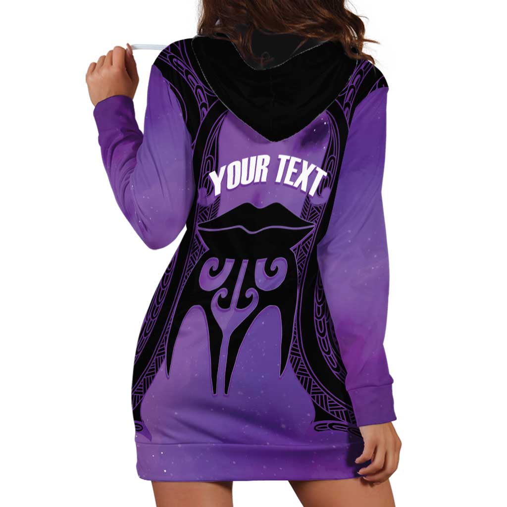 Personalised New Zealand Suffrage Day Hoodie Dress Maori Tattoo Galaxy Vibe LT14 - Polynesian Pride