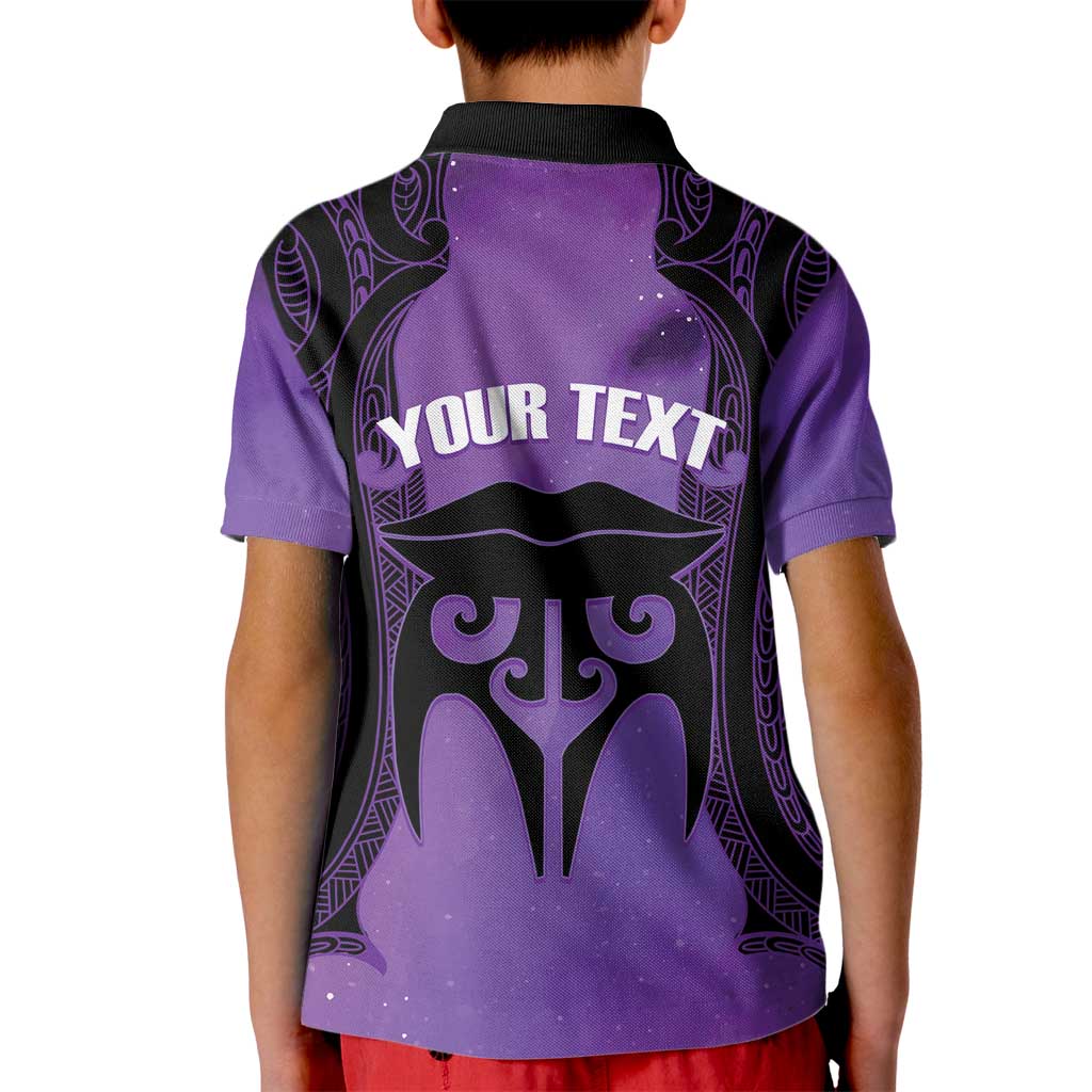 Personalised New Zealand Suffrage Day Kid Polo Shirt Maori Tattoo Galaxy Vibe LT14 - Polynesian Pride