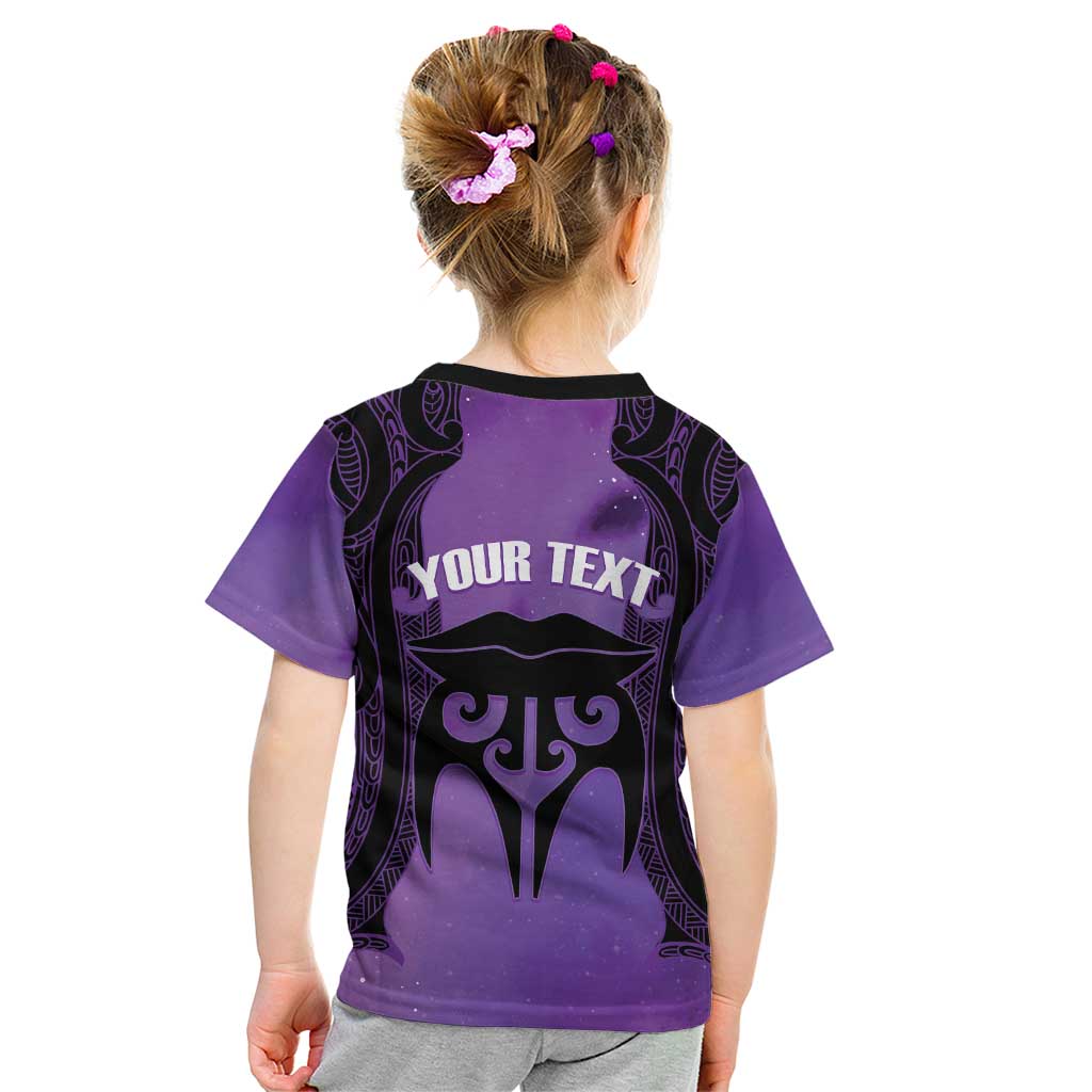 Personalised New Zealand Suffrage Day Kid T Shirt Maori Tattoo Galaxy Vibe - Polynesian Pride