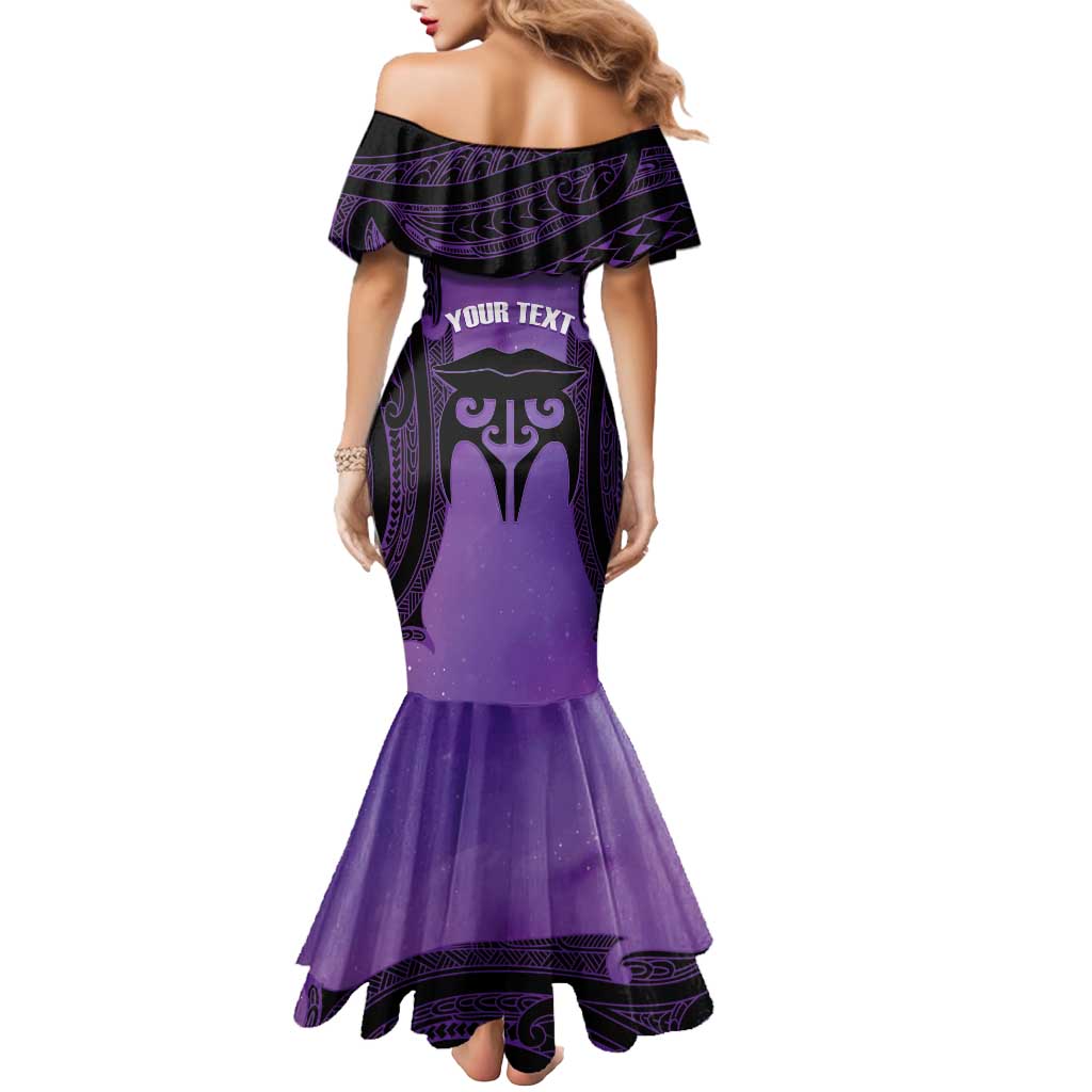 Personalised New Zealand Suffrage Day Mermaid Dress Maori Tattoo Galaxy Vibe LT14 - Polynesian Pride