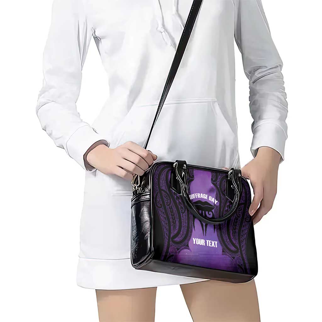 Personalised New Zealand Suffrage Day Shoulder Handbag Maori Tattoo Galaxy Vibe - Polynesian Pride