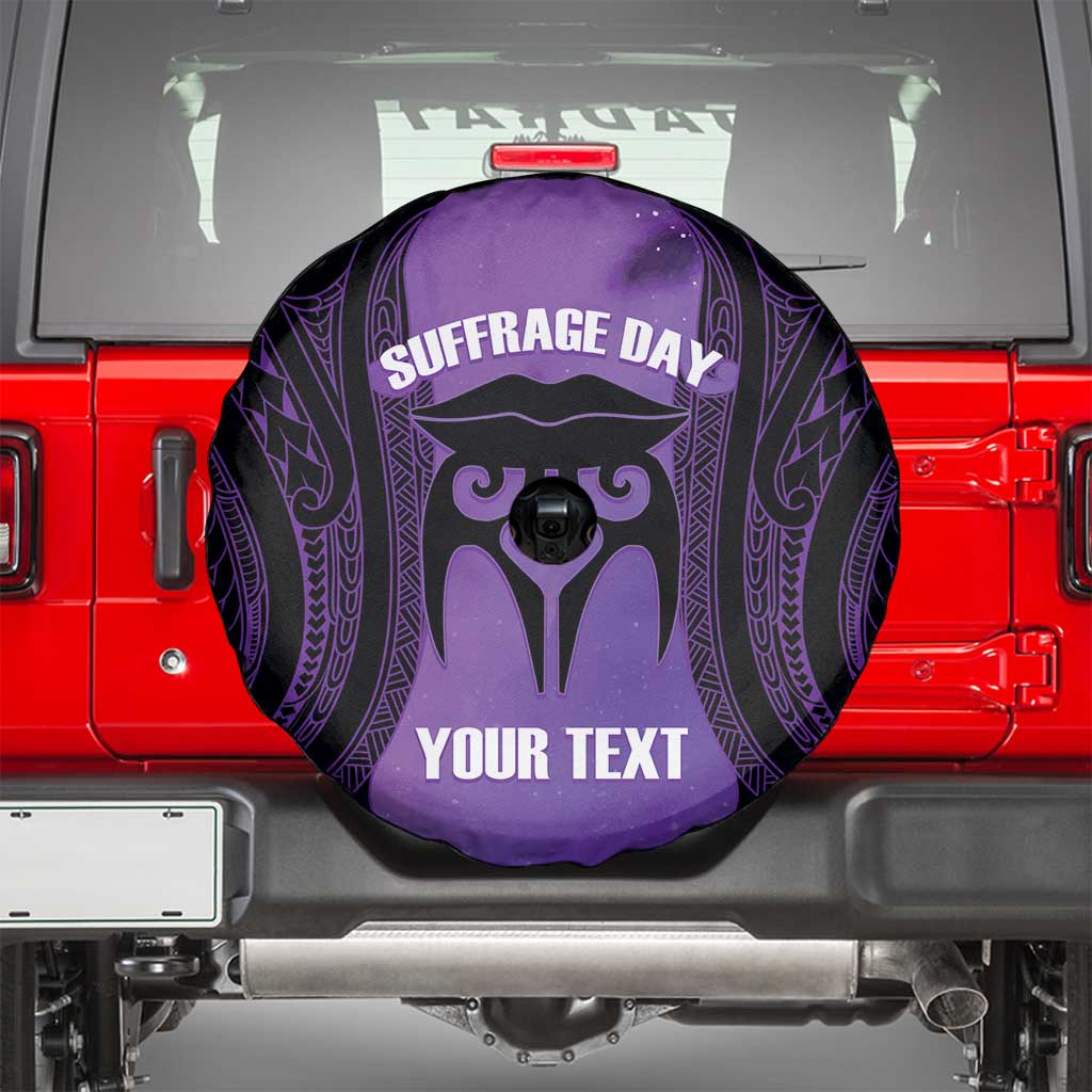 Personalised New Zealand Suffrage Day Spare Tire Cover Maori Tattoo Galaxy Vibe LT14 - Polynesian Pride
