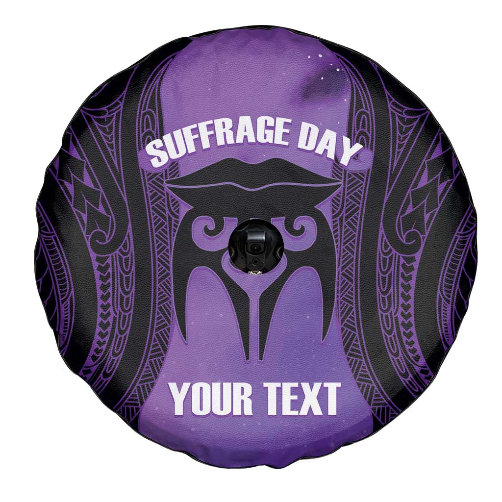 Personalised New Zealand Suffrage Day Spare Tire Cover Maori Tattoo Galaxy Vibe LT14 - Polynesian Pride