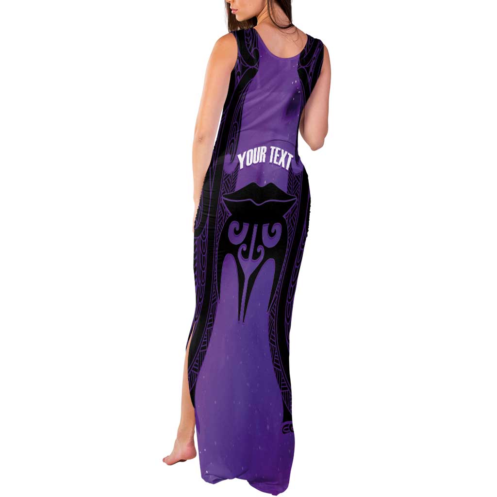 Personalised New Zealand Suffrage Day Tank Maxi Dress Maori Tattoo Galaxy Vibe LT14 - Polynesian Pride