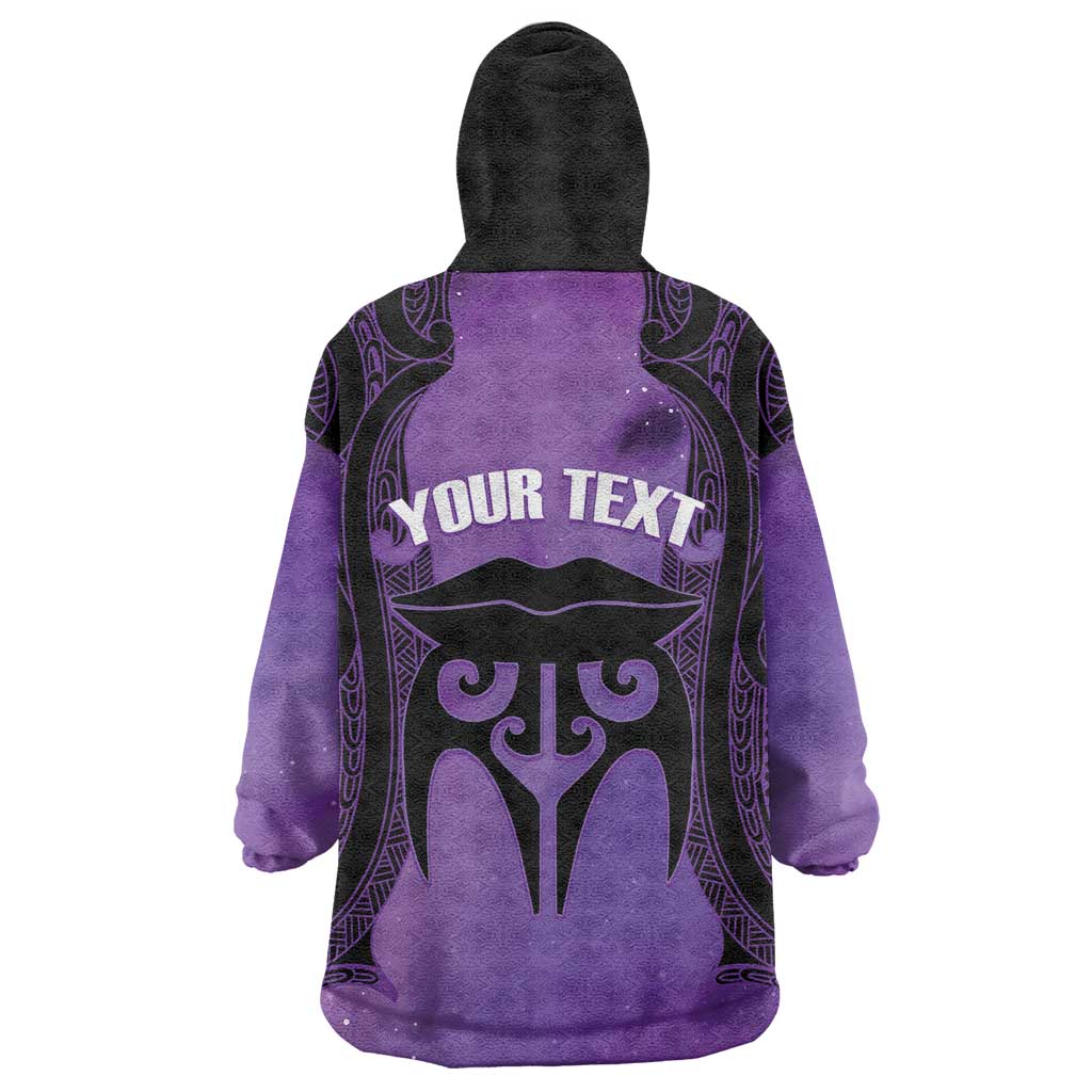 Personalised New Zealand Suffrage Day Wearable Blanket Hoodie Maori Tattoo Galaxy Vibe LT14 - Polynesian Pride