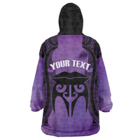 Personalised New Zealand Suffrage Day Wearable Blanket Hoodie Maori Tattoo Galaxy Vibe LT14 - Polynesian Pride
