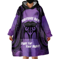 Personalised New Zealand Suffrage Day Wearable Blanket Hoodie Maori Tattoo Galaxy Vibe LT14 - Polynesian Pride