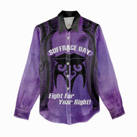 Personalised New Zealand Suffrage Day Women Casual Shirt Maori Tattoo Galaxy Vibe - Polynesian Pride