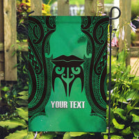 Personalised Moko Kauae New Zealand Garden Flag Maori Chin Tattoo Green LT14 Garden Flag Green - Polynesian Pride