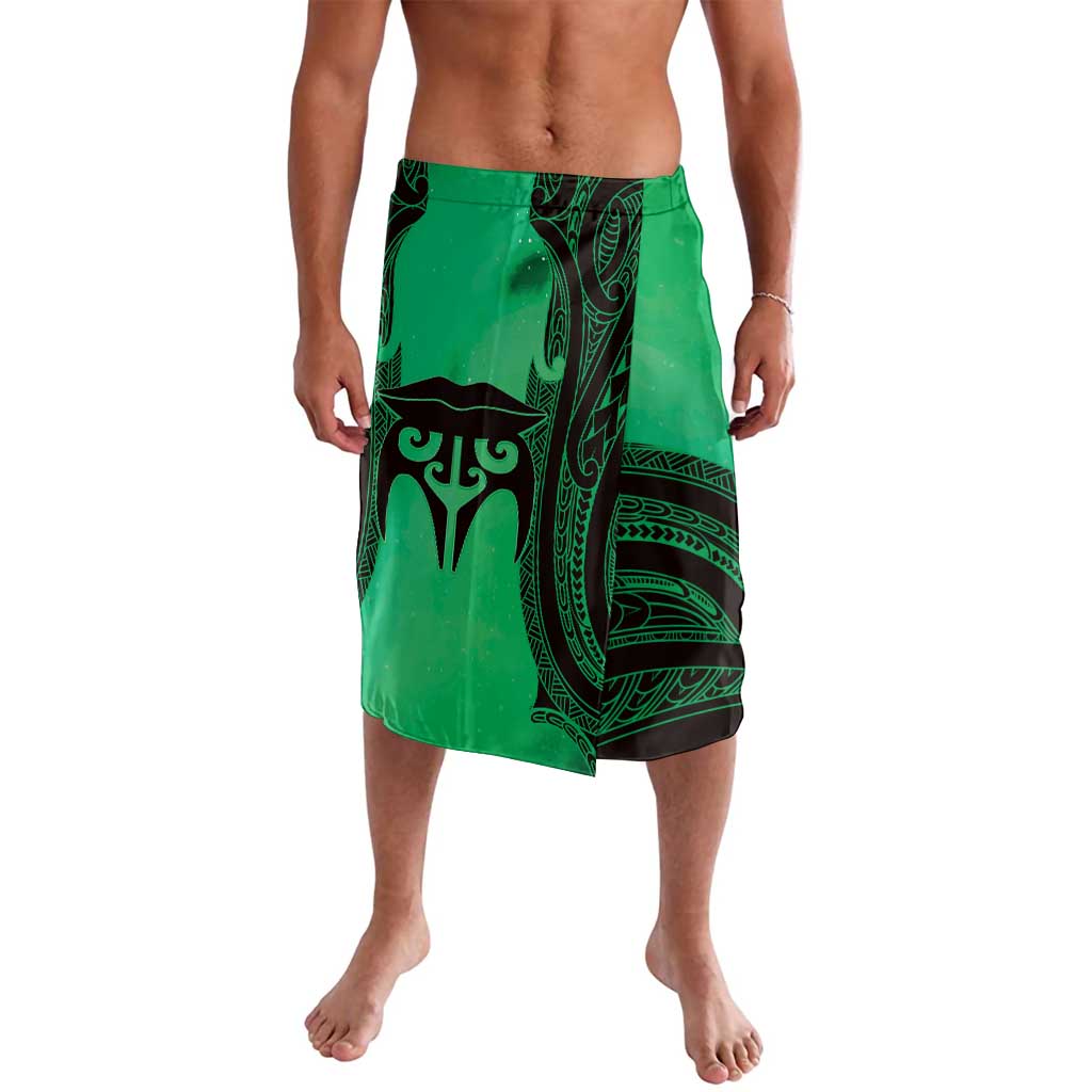 Personalised Moko Kauae New Zealand Lavalava Maori Chin Tattoo Green LT14 Green - Polynesian Pride