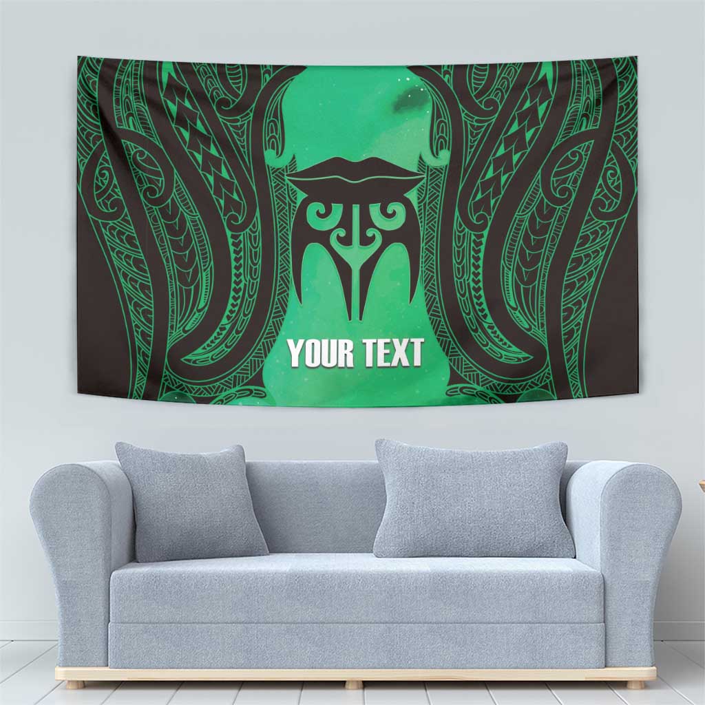 Personalised Moko Kauae New Zealand Tapestry Maori Chin Tattoo Green LT14 - Polynesian Pride