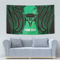 Personalised Moko Kauae New Zealand Tapestry Maori Chin Tattoo Green LT14 - Polynesian Pride