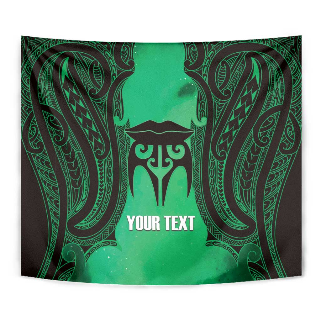 Personalised Moko Kauae New Zealand Tapestry Maori Chin Tattoo Green LT14 - Polynesian Pride