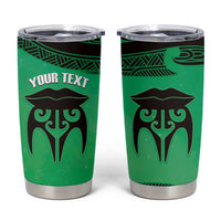Personalised Moko Kauae New Zealand Tumbler Cup Maori Chin Tattoo Green LT14 Green - Polynesian Pride