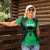 Personalised Moko Kauae New Zealand Women Polo Shirt Maori Chin Tattoo Green - Polynesian Pride