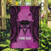 Personalised Moko Kauae New Zealand Garden Flag Maori Chin Tattoo Pink LT14 Garden Flag Pink - Polynesian Pride