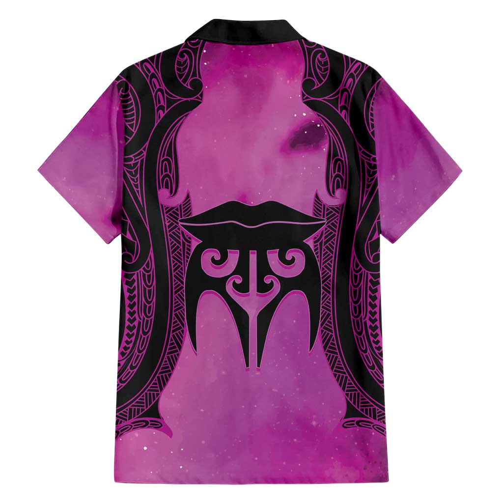 Personalised Moko Kauae New Zealand Hawaiian Shirt Maori Chin Tattoo Pink LT14 - Polynesian Pride