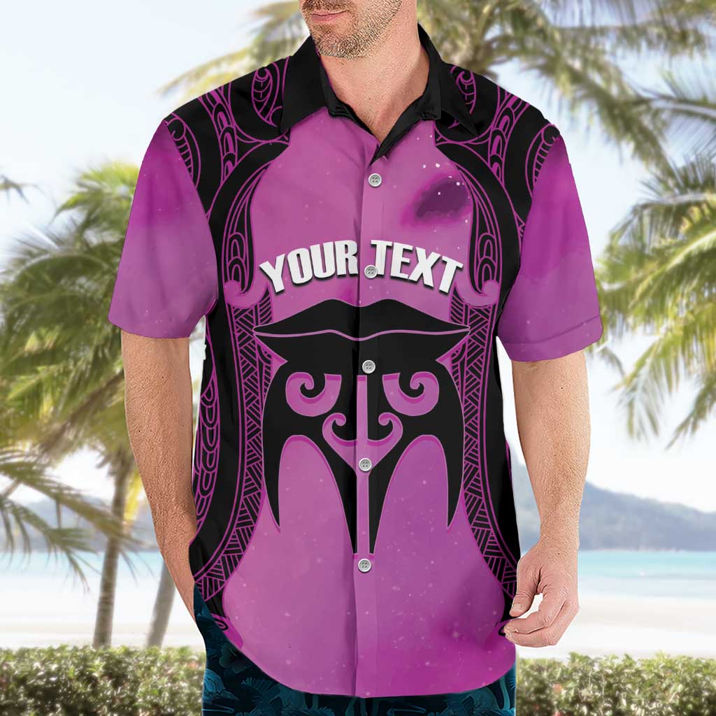 Personalised Moko Kauae New Zealand Hawaiian Shirt Maori Chin Tattoo Pink LT14 - Polynesian Pride