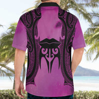 Personalised Moko Kauae New Zealand Hawaiian Shirt Maori Chin Tattoo Pink LT14 - Polynesian Pride