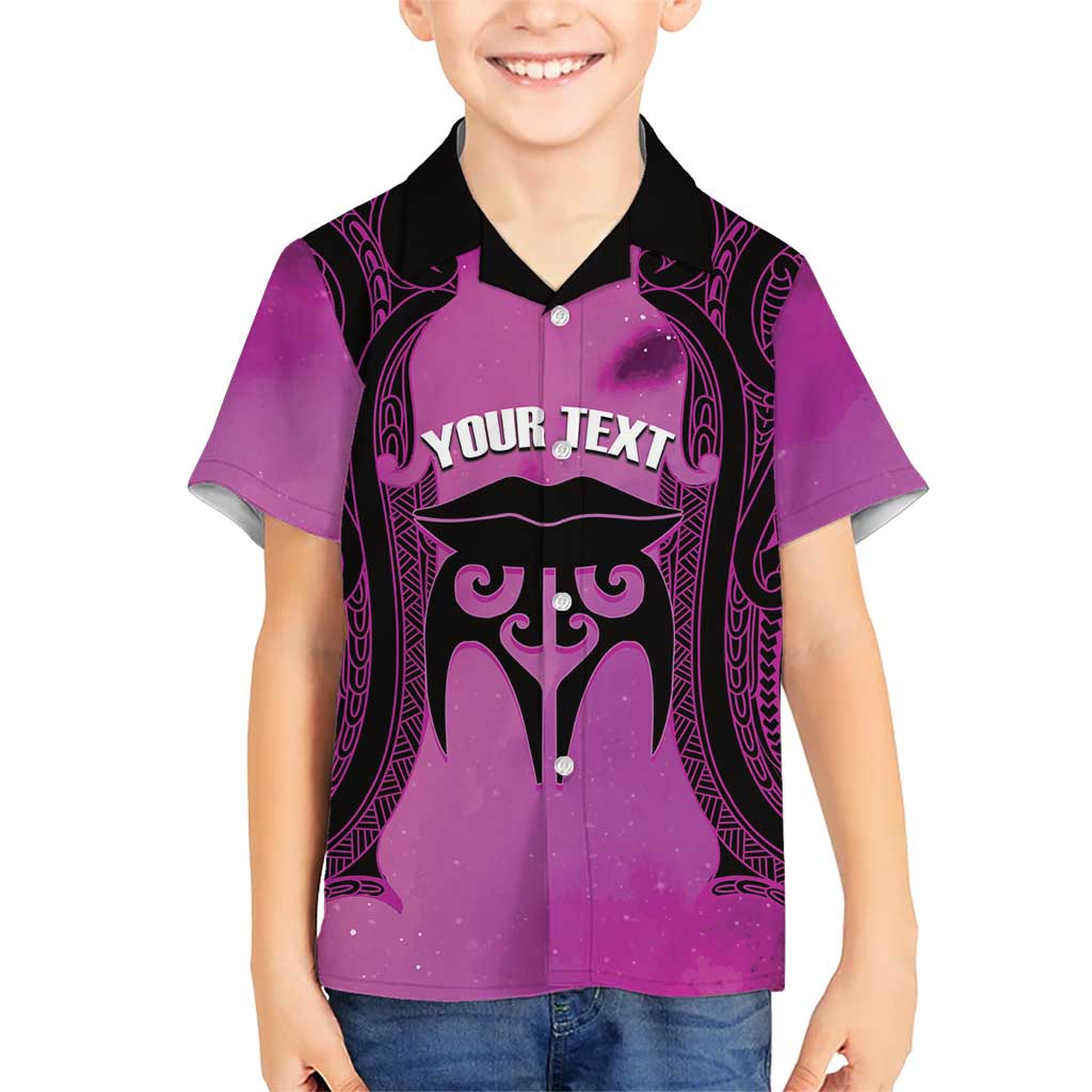 Personalised Moko Kauae New Zealand Hawaiian Shirt Maori Chin Tattoo Pink LT14 - Polynesian Pride